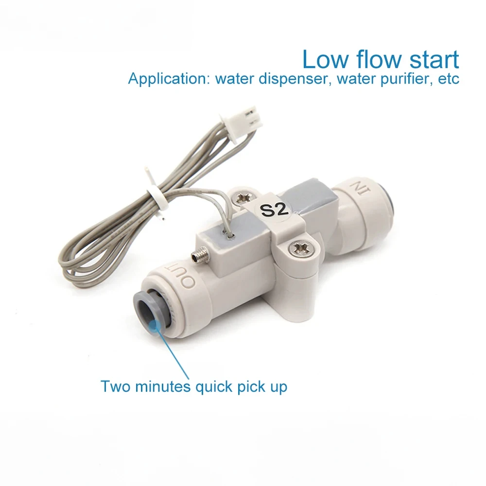 ZJMFS-S2 Low Flow Water Flow Switch Sensor Quick Connect Normally Open Rotary Pa