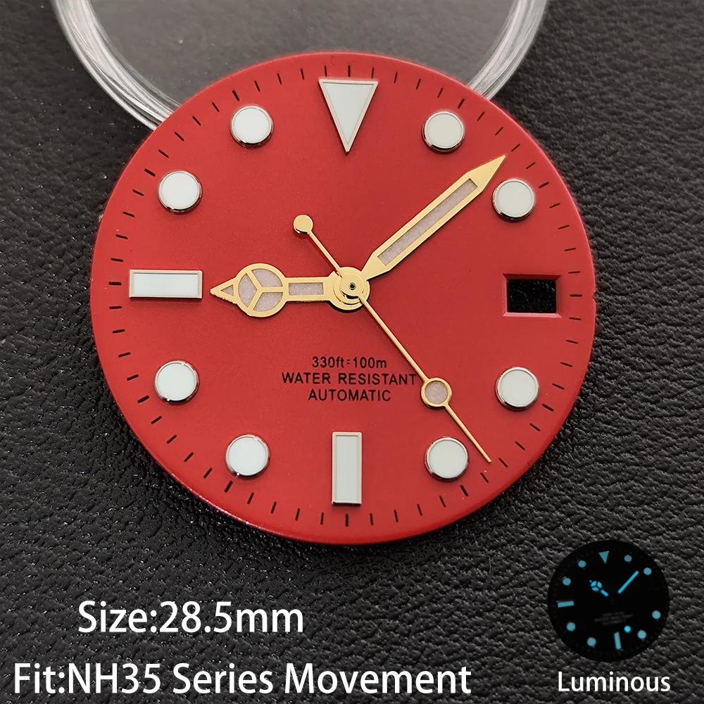 Custom Blue Luminous Multi-Color Calendar Watch Dial Replacement Accessory