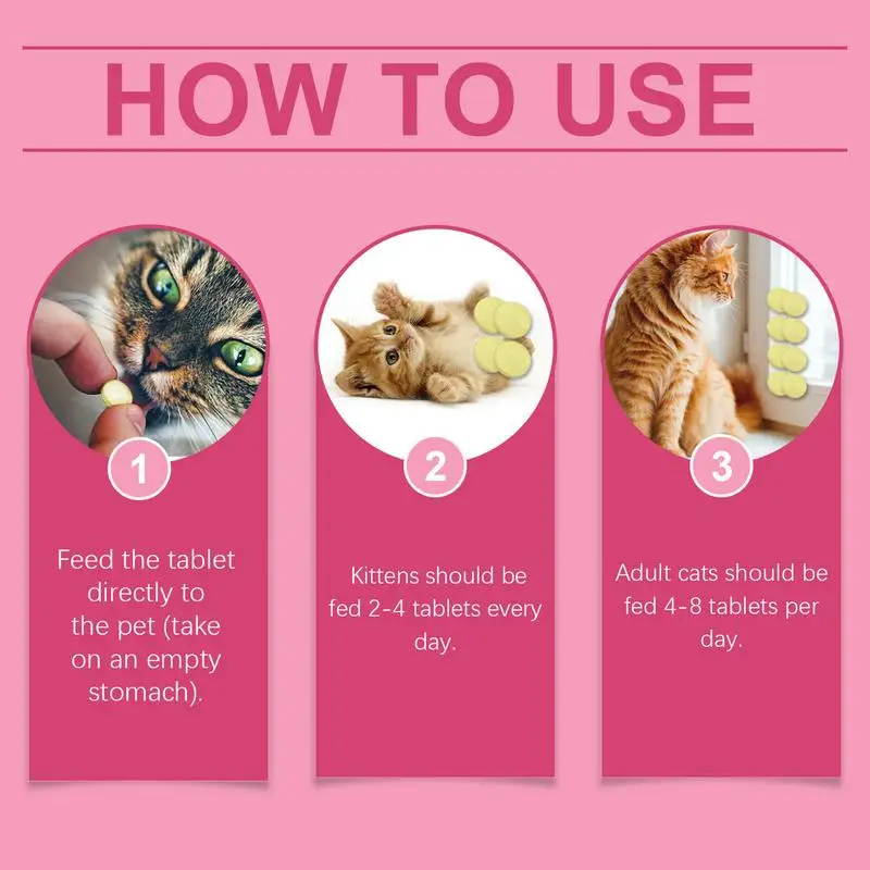 Kitten Nutritional Supplement Nutrients For Cats Kittens Balanced Diet Supplement 80pcs For Kittens Older Cats