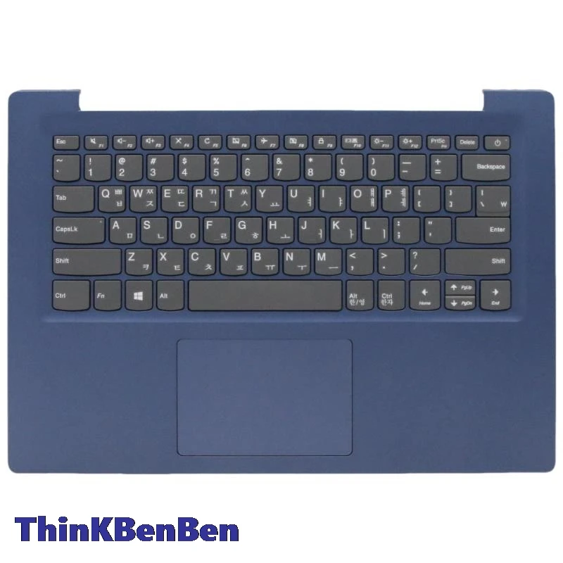 

KR Korean Blue Keyboard Upper Case Palmrest Shell Cover For Lenovo Ideapad S130 14 130s 14 14IGM 120s 14 14IAP 5CB0R61204