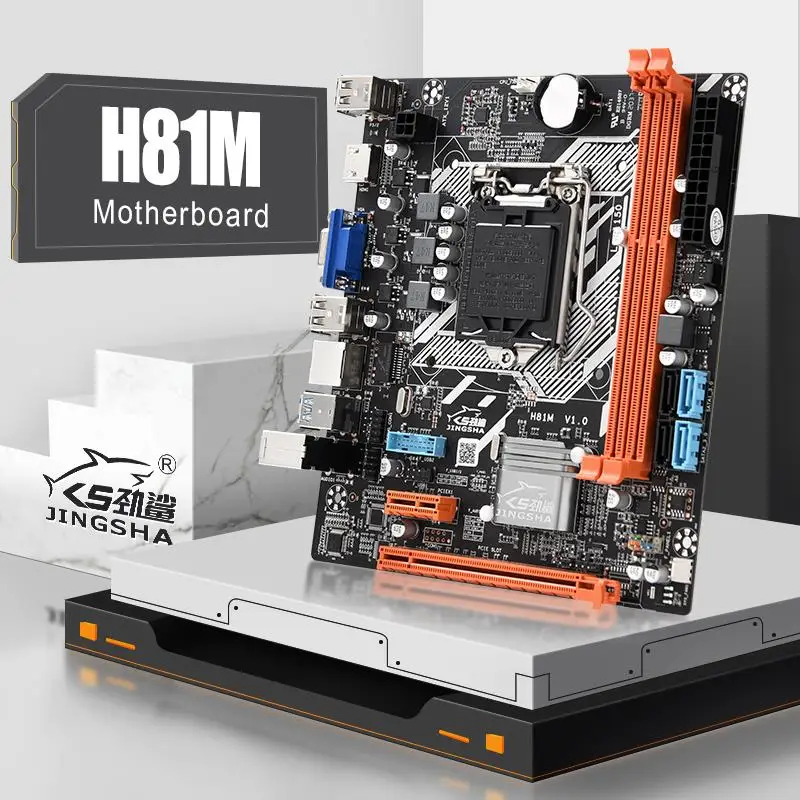 

Десктопная материнская плата JINGSHA H81M Intel H81 LGA 1150 разъем SATA 6 Гб/с USB 3,0 игры DDR3 для i7 i5 i3
