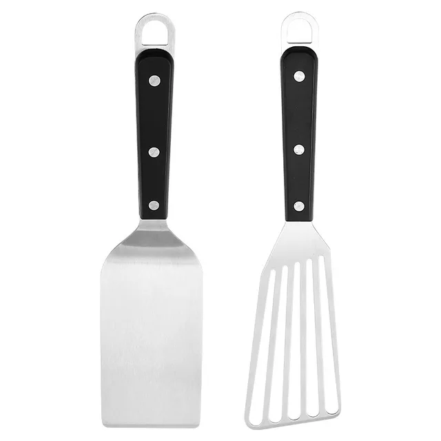 Rozsdamentes Acél Serpenyő -Spatula Nagy Teherbírású Burger Turger A Bbq Lapos Öntött Grillezéshez Konyhai Kiegészítő Kiegészítők