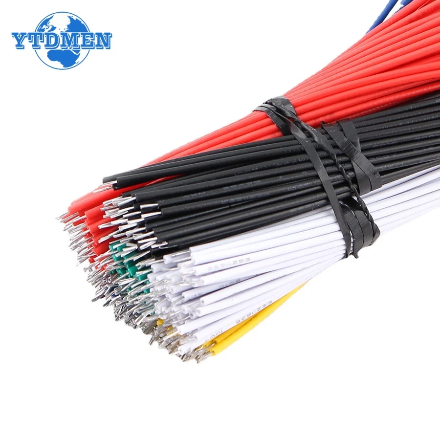 24AWG Tin-Plated Breadboard PCB Solder Cable 120PCS 24AWG 8cm Fly Jumper Wire Tin Conductor Wires Diy Electronic Connector Wire solder cable