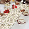 Easter Bunny Printed Linen Table Runner Holiday Party Decor Spring Flower Leaves Plants Table Runners Kitchen Dining Table Decor 4