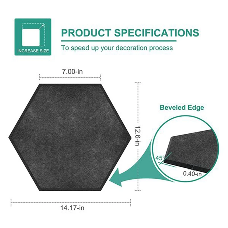 16 Pack Acoustic Panel Hexagon Sound Insulation Foam Wall Panels Self-Adhesive Acoustic Panel,For Recording Studio,Etc
