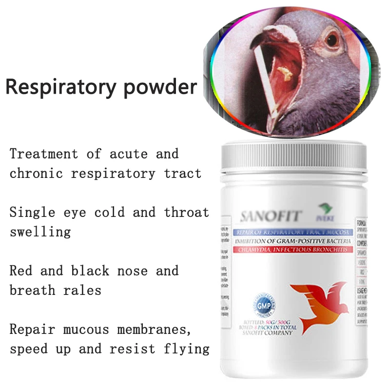 

Pigeons Clean Up Respiratory Syndrome, Difficulty Breathing, Throat Swelling, Repair Mucous Membranes and Speed Up