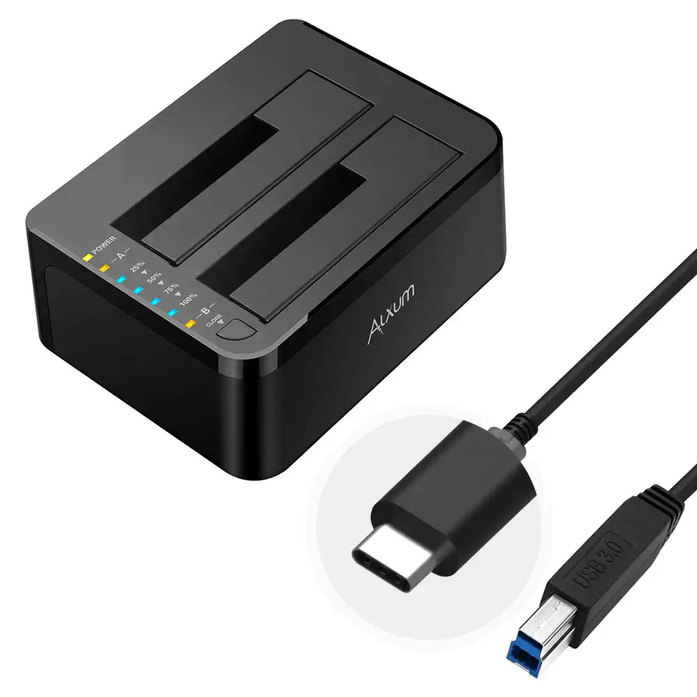 thumbnail image 2 of Alxum IDE To USB C Converter, SATA IDE Hard Drive Adapter Cable For 2.5/3.5" IDE HDD And SATA HDD/SSD, With 12V/2A Power Supply 2 of 10