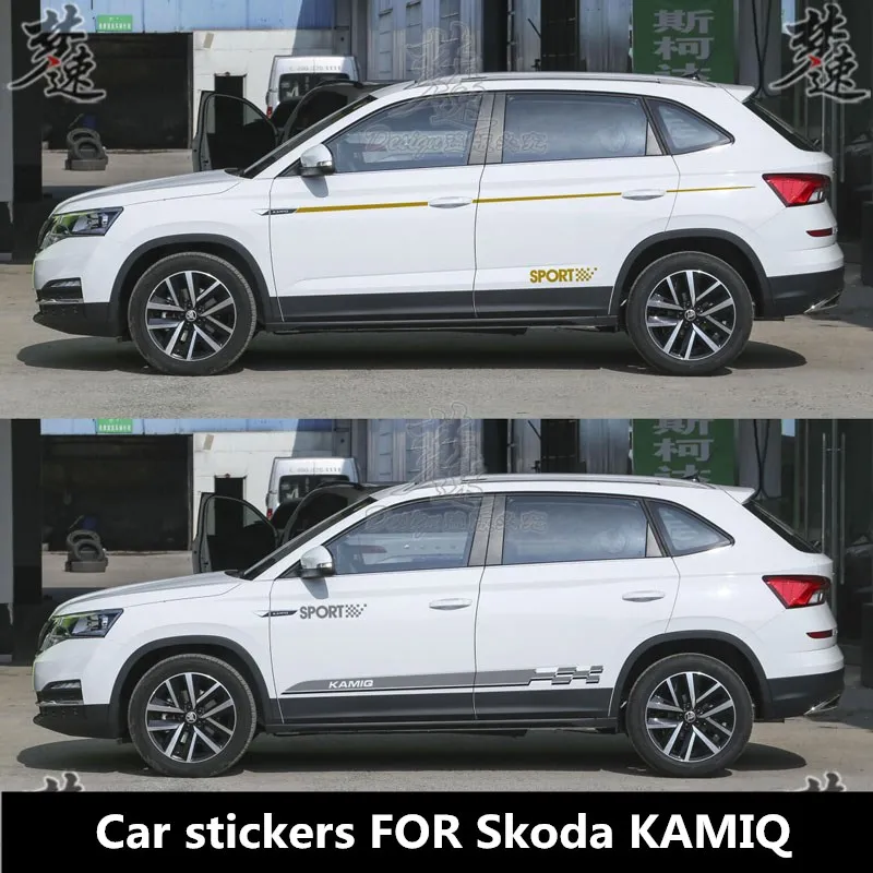 skoda-kamiq用のカスタムメイドの自動車用ステッカー特別なファッションステッカーフィルムアクセサリー