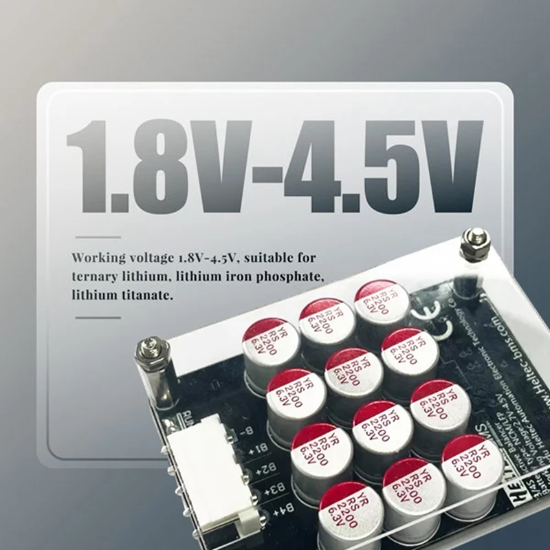 Audio Equalizer 4S 5A Cluster Equalizer Active BMS Board Lithium Battery Lifepo4 Battery Equalizer With Case+Terminal Wire