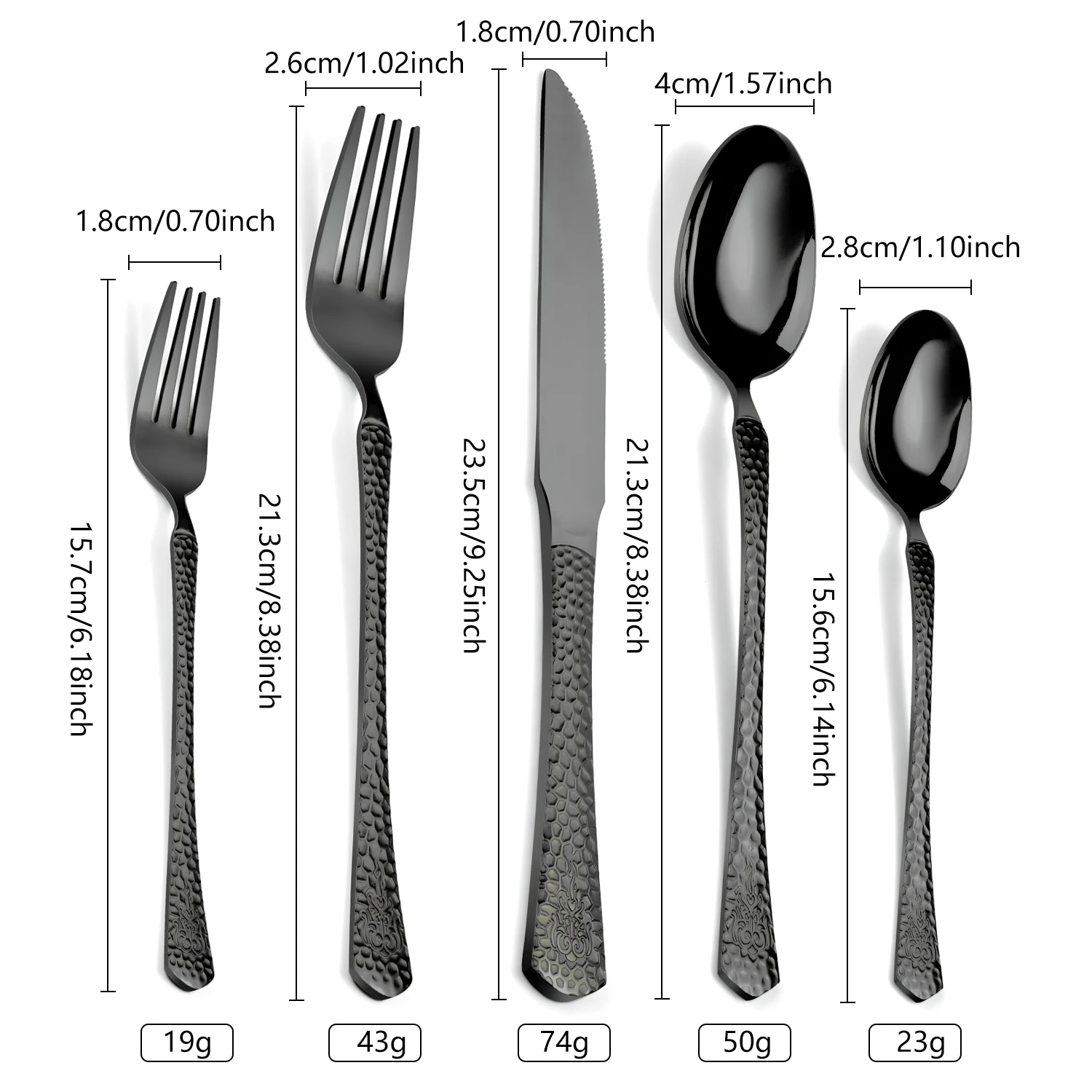 Western style stainless steel tableware knives forks spoons 4/5/24/30pcs Halloween gatherings reusable