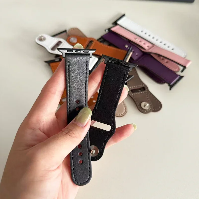 Premium Leather Strap for Smart Watches - Universal Fit Sport Bracelet