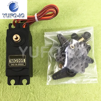 Spedizione Gratuita 1 Pezzo MG995/945 Servomotore in Metallo da 55G per Robot Bipiede/Robot/Auto, Compatibile con Qualsiasi Sistema di Sterzo
