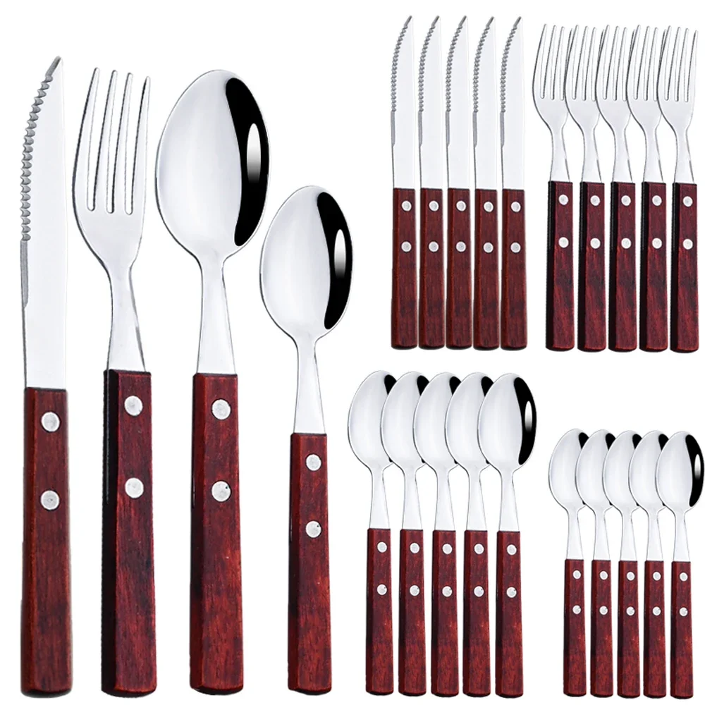 24Pcs Stainless Steel Tableware Set 1