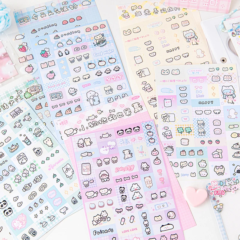 

Kawaii Puppy Ins Stickers Decoration Scrapbooking Diary DIY Album Journal Hand Account Photocard Frame Cute Stationery