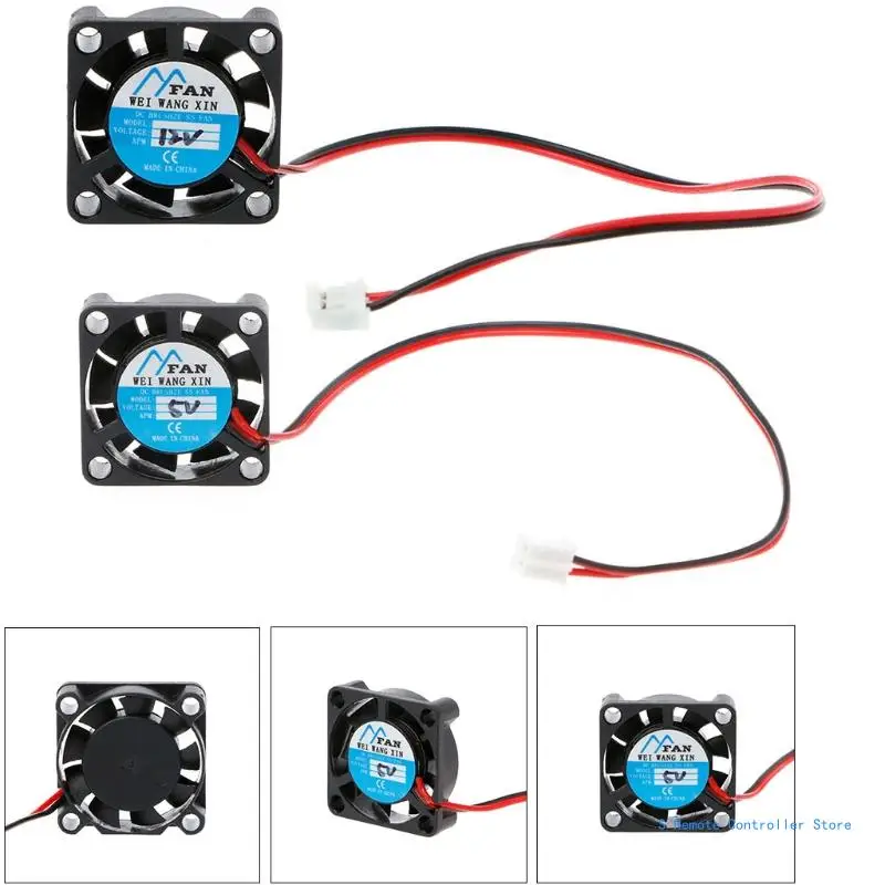 5V 12V 2핀 쿨러용 25×25×7mm 브러시리스 칩셋 방열판 미니 냉각 팬 2507
