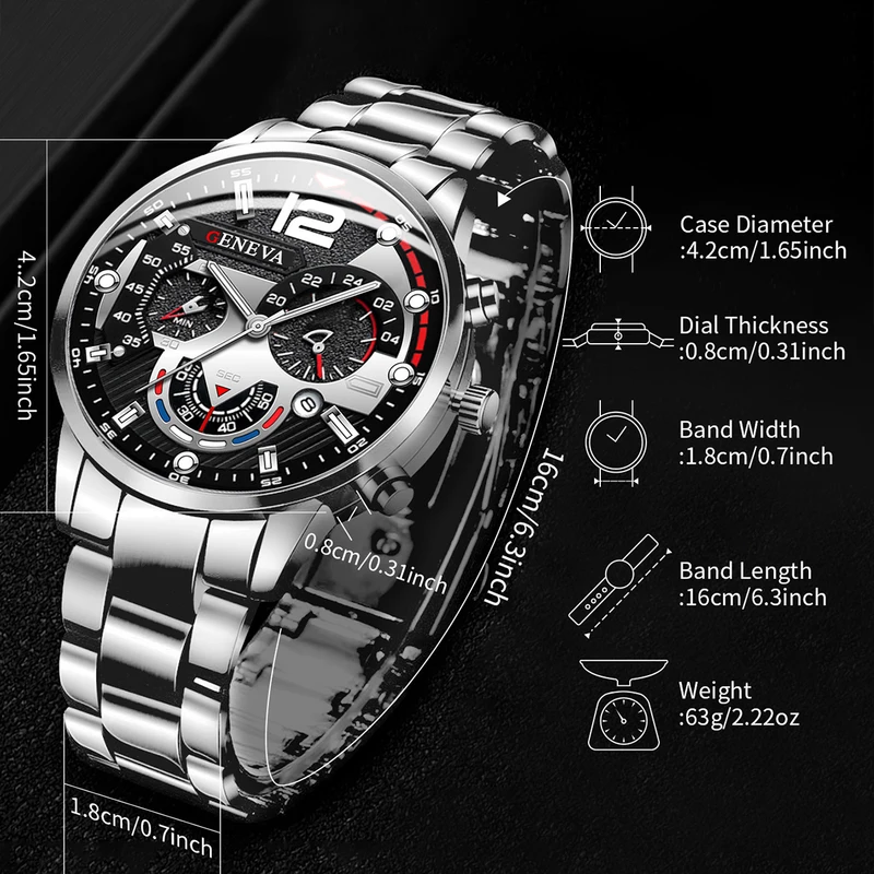 Men' Watches Stainless Steel Band Analog