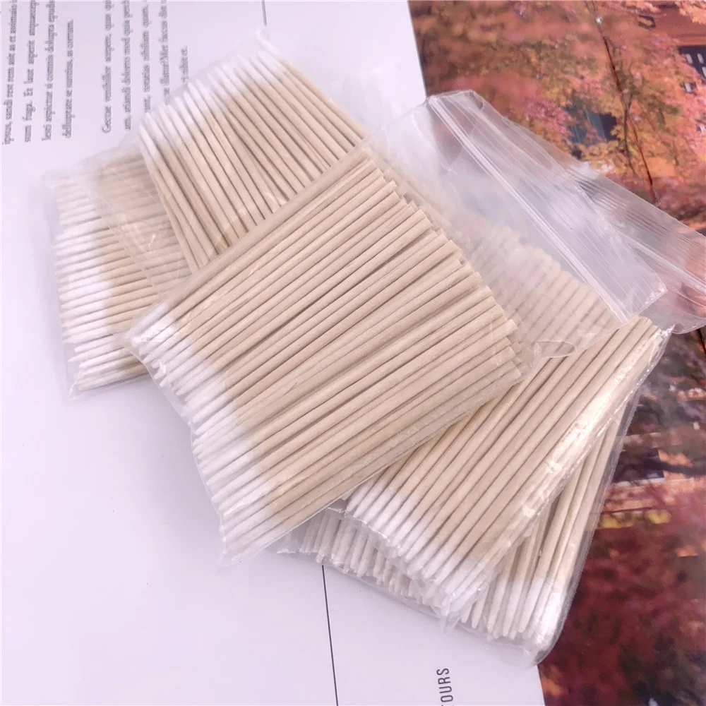 Cotton Swabs Wood Cotton Swabs Disposable Cotton Swabs 1000 pcs Wood