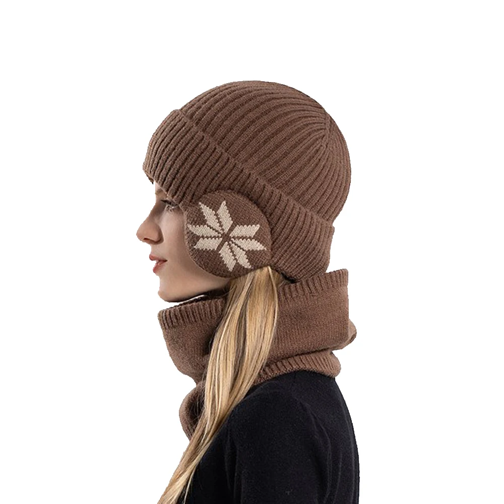 Зимняя теплая плюшевая вязаная