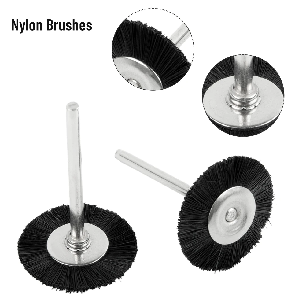 Accessories Nylon Brushes Polishing High Efficiency T Type Wire Brush 3mm Shank Black+Silver Coating Degreasing Burr нож кухонный samura shadow с покрытием black coating 25 см шеф aus 8