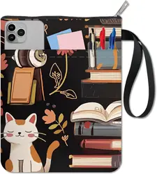 Deluxe Fabric Book Protector with Zipper Pocket - Cat Design, 11x8.7 in. (AECH011 - 01769)