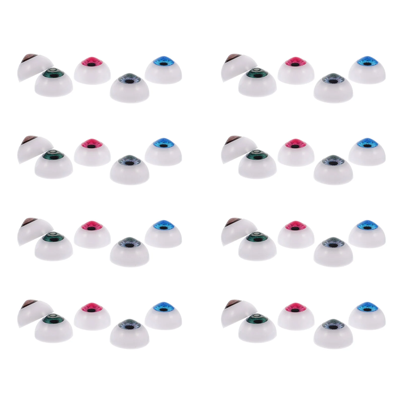 50 Pcs Decor Artificial Eyes DIY Material Halloween Props Realistic Acrylic Eyeball Eyeballs Craft Supplies Crafts professional painting gouache 12 18 24 36 colors acrylic paint washable set hand painted mural craft paint set for art supplies