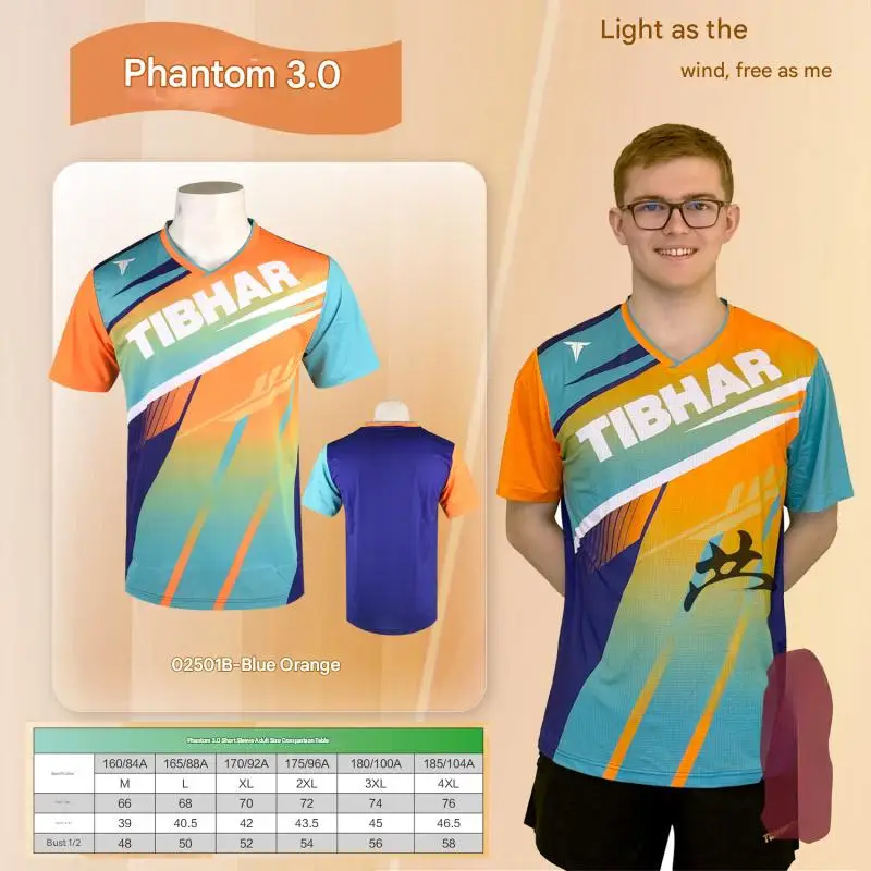 TIBHAR table tennis polo clothes, tennis suits,short sleeve kids men women quick dry sports t-shirts