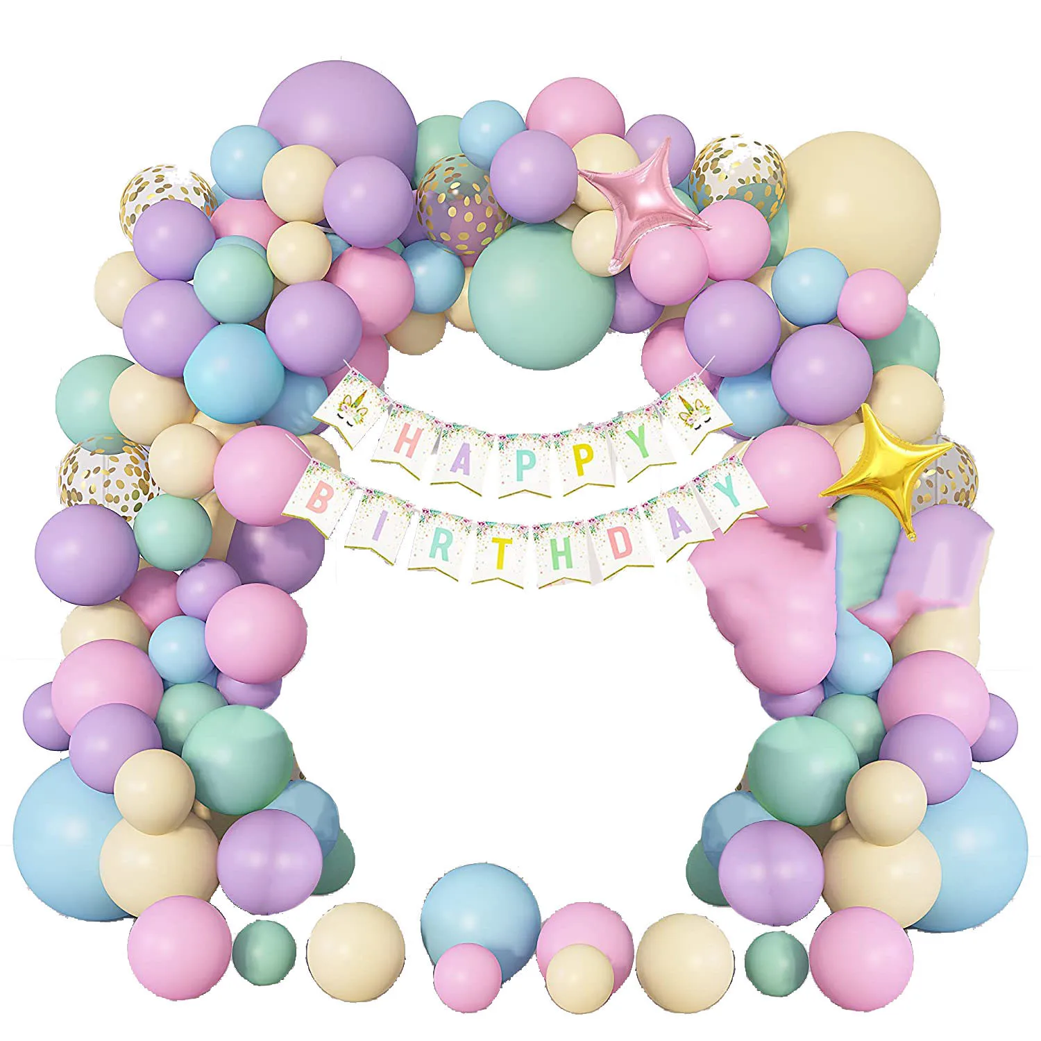 Set 12 Palloncini Foil Unicorno E Farfalla Per Compleanno 3 Anni – Con Numero 3, Stelle, Fate E Arcobaleno, Decorazioni Per Feste A Tema