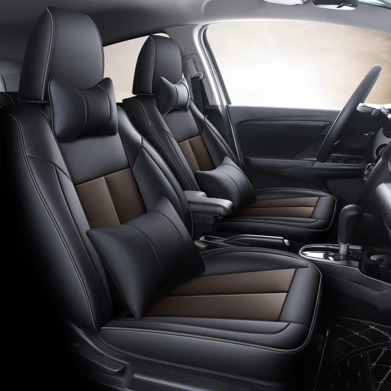 

Custom Fit Car Seat Covers For Honda Fit Select 2014 2015 2016 2017 2018 2019 Waterproof Leather Protection Luxury Full Sets
