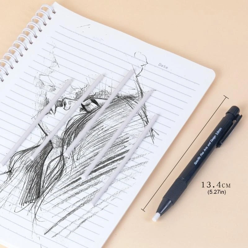 예술가 학생을 위한 기계식 지우개에는 3.8mm 파인 포인트 리필 5개가 포함되어 있습니다.