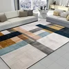 Modern Blue Geometric Carpets for Living Room Light Luxury Colour Rugs for Bedroom Decor Sofa Large Area Soft Lounge Floor Mat 2