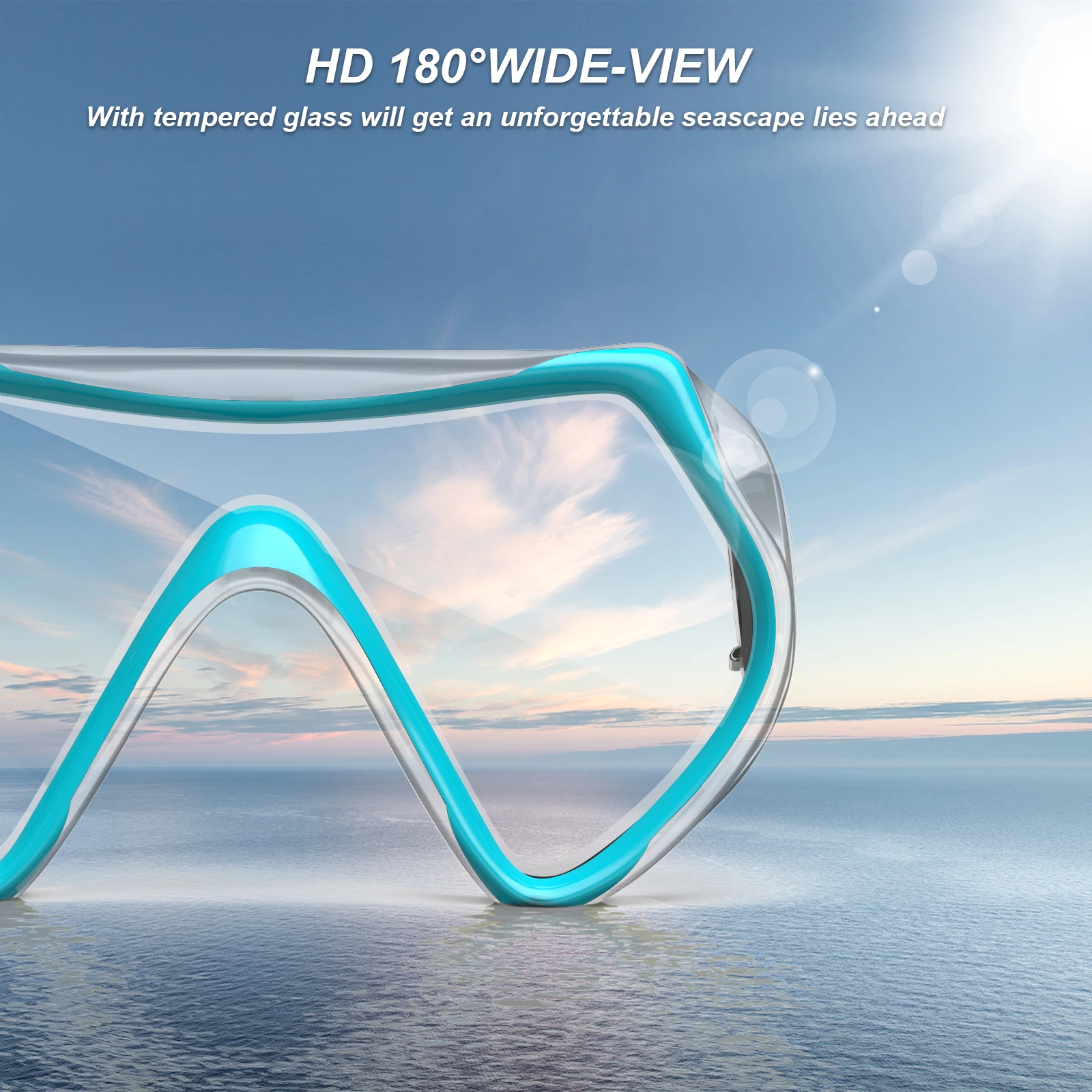 Teenager Diving Mask Dry Snorkel Set HD Anti-Fog Tempered Glass Professional Panoramic Snorkeling Gear Swim Training Snorkel Kit
