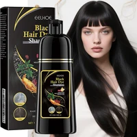 Shampooing de coloration instantanée 3 en 1, changement de couleur des cheveux gris à noir, couleur noire naturelle pour hommes et femmes, teinture capillaire, nourrissant en profondeur 3