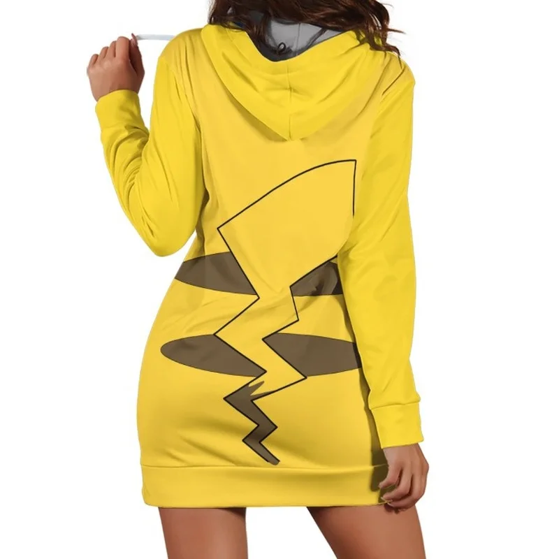 Pokemon Pikachu Women's Hoodie Sweatshirt Ladies Winter Warm Dress Female  Casual Fashion Top Cute youth Homewear Cosplay clothes - AliExpress