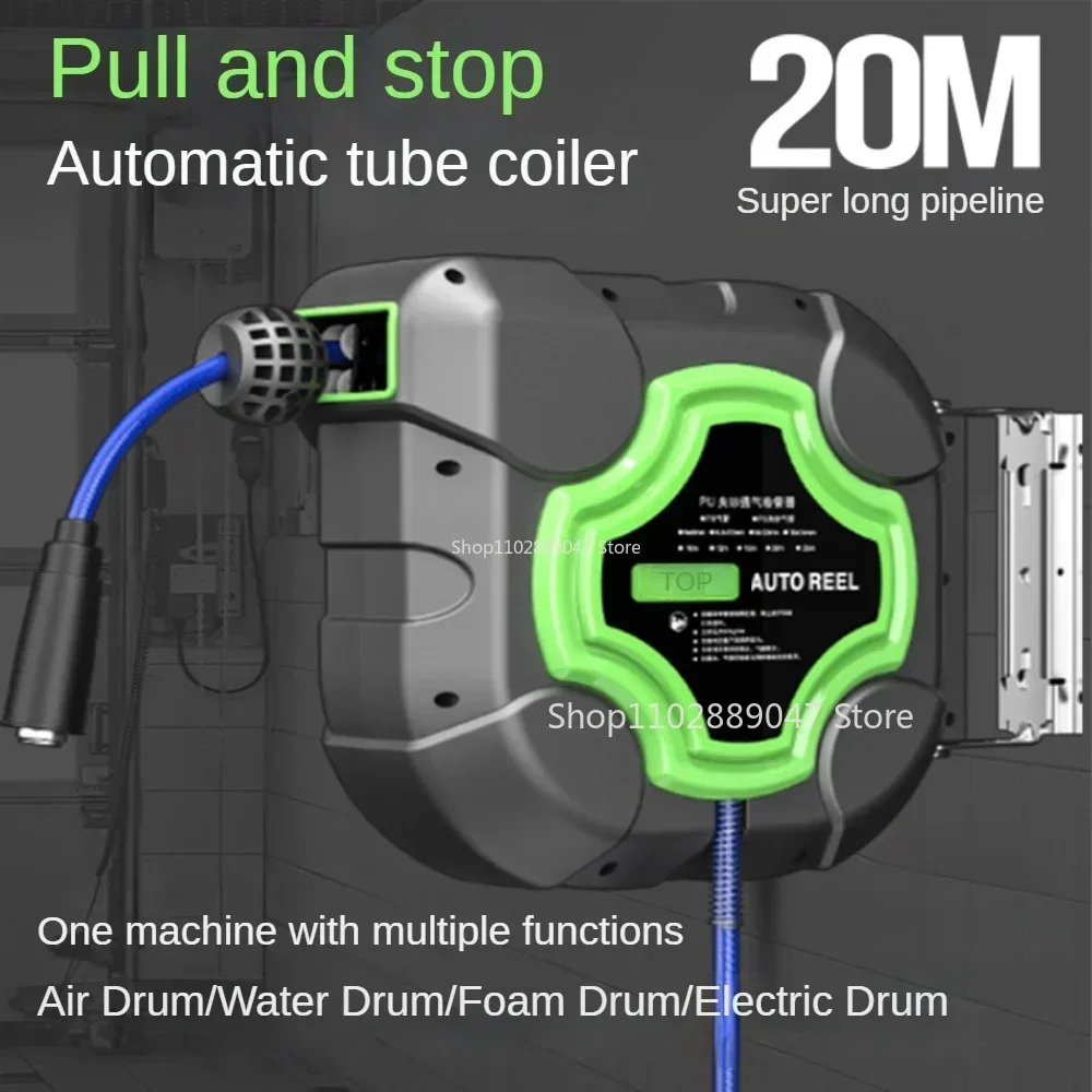 Automatic Retractable Pipe Winder Air Drum High Pressure Water Drum Repair 20 Meters Gas Pipe Winder Pneumatic Tool pipe winder