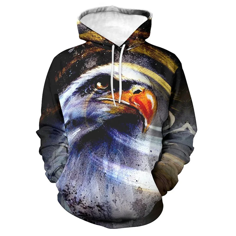thumbnail image 1 of Sudadera con capucha con estampado 3D de águila y halcón para hombre, sudadera informal de talla grande, sudadera de manga larga, ropa de calle para hombre, 1 of 5