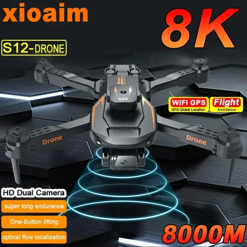 Per Xiaomi S12 Drone 8K 360 Gradi Intelligente Evitamento Ostacoli Drone Hd Fotografia Aerea Uav Aereo Telecomandato