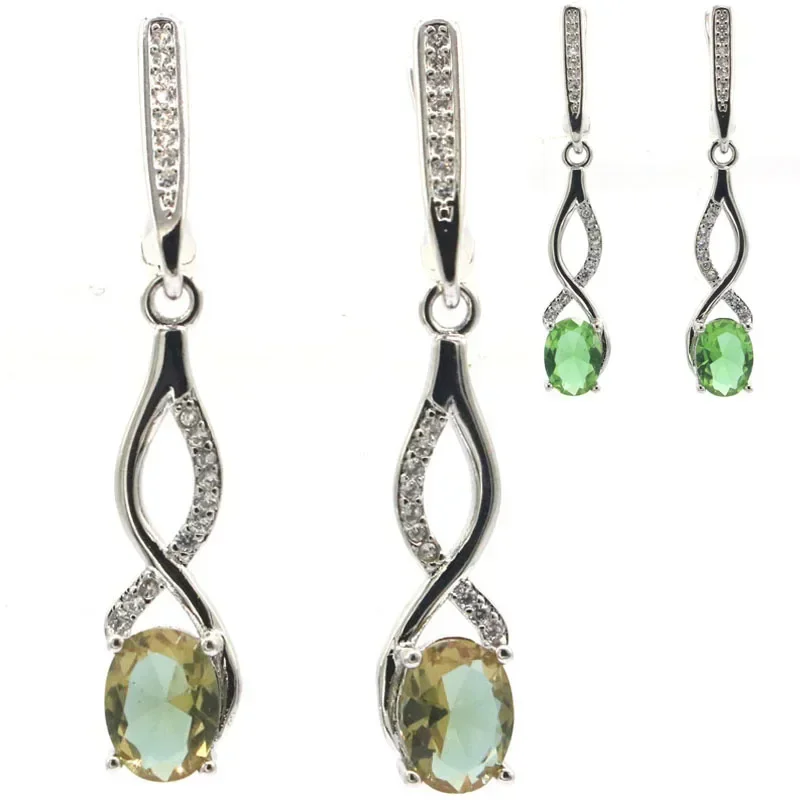 4g 925 SOLID STERLING SILVER Earrings Luxury Changing Zultanitel Mystical Topaz Alexandrite Topaz White CZ Ladies Engagement