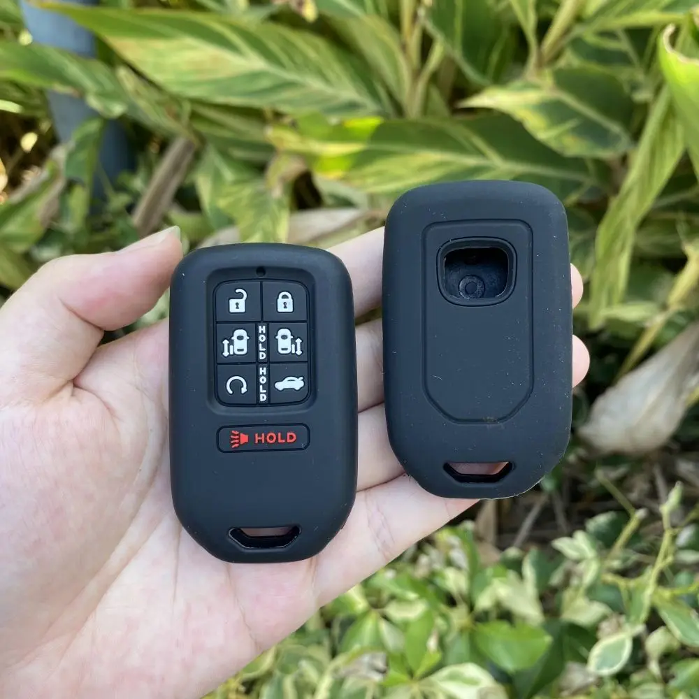 

7 Button Silicone Car Fob Key Cover Case Protect Skin Bag Rubber Shell Holder for Honda Odyssey 2021 2022 2023 Remote Keychain