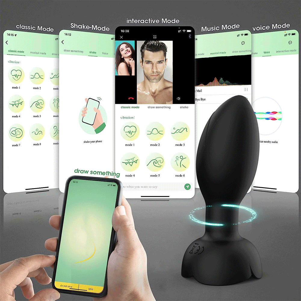 Female Rose Anal Plugs Vibrator APP Bluetooth Control Rotating Vibration Stimulation Prostate Massager Sex Toy for Women Men Gay