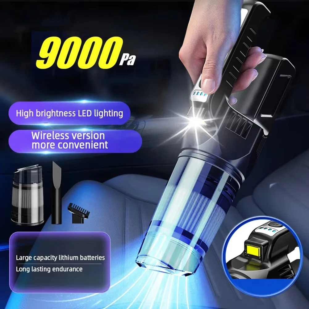 Car Mounted Cordless Vacuum Cleaner Handheld Powerful Suction Car Wireless Vacuum Cleaner 9000Pa For Car/Home Electronics
