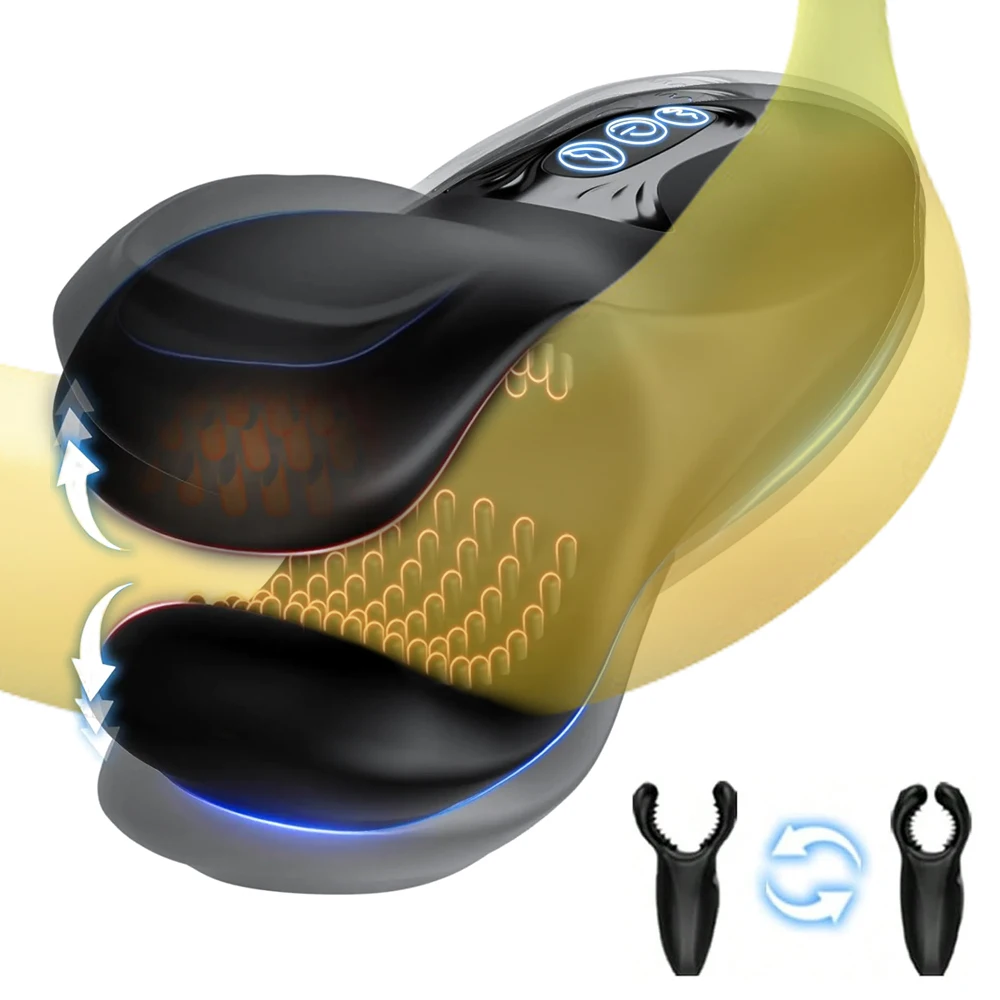 Male Glans Stimulate Massager Penis Delay Trainer Vibrator Bite Male Masturbator Auto Oral Climax Adult Sex Toy for Couple Male Sex Toys