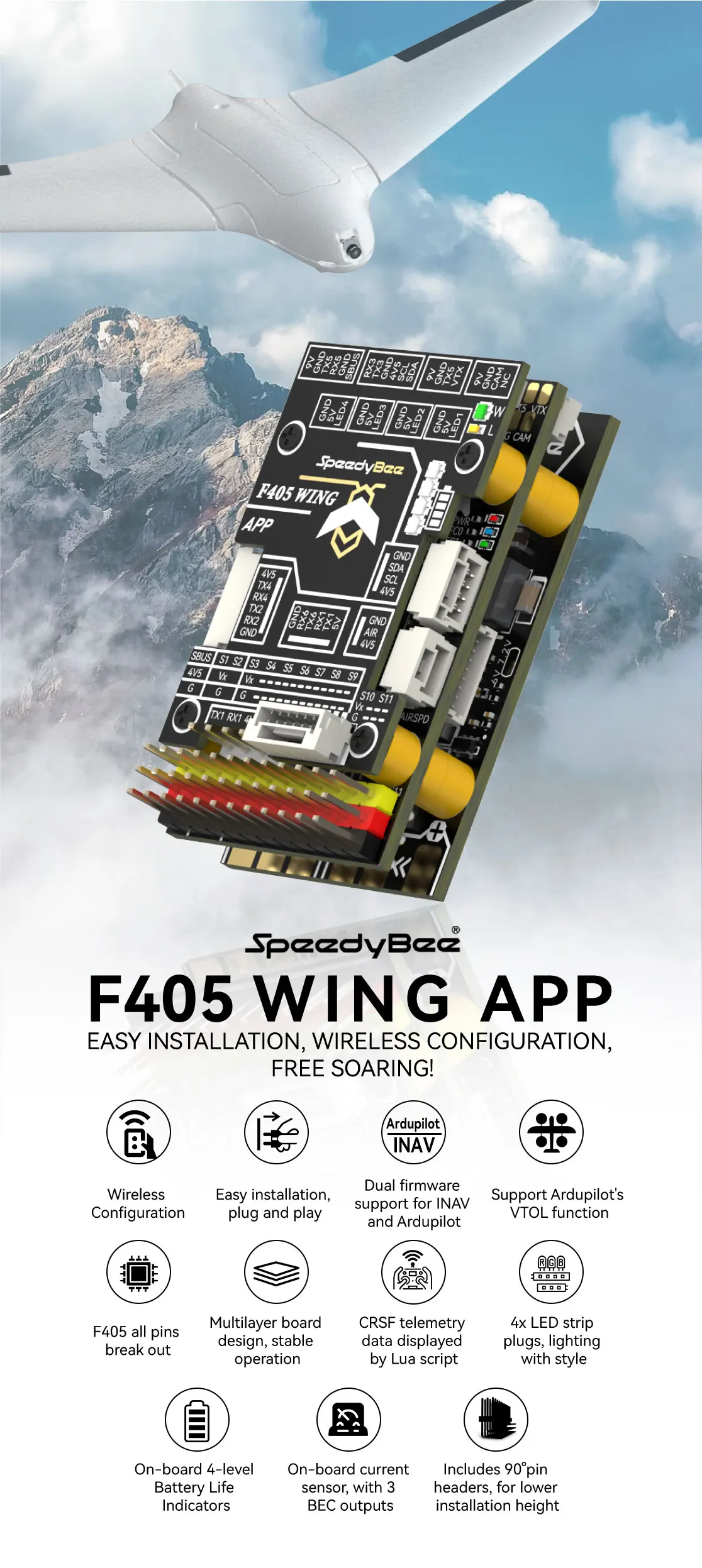 Title 1, SpeedyBee F405 Wing APP Fixed Flight Control fü...
