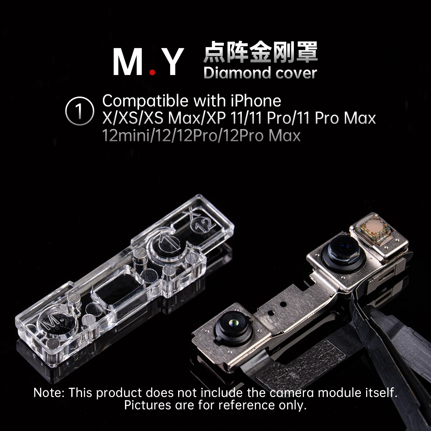 양씨 다이아몬드 커버 방진 아이폰 X-17Pro Max 전면 카메라 수리용 정확한 얼굴 인식 보장 전면 카메라 렌즈 보호기