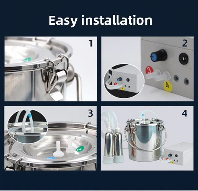 Mungitrice Elettrica TNFEEON 5L - Per Capre E Pecore, Con Pompa A Impulso, EU Plug - Foto 11