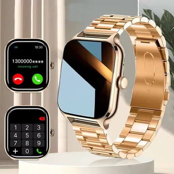 2025 Smart Watch Women 2.01" Full Touch Screen Heart Rate Tracker Bluetooth Call Waterproof Sport Smartwatch Men for Android IOS