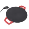 30cm Electric Grill Pan Round BBQ Griddle Concave Design Nonstick Coating Temperature Knob Adjustment Electric Grill Plate 6