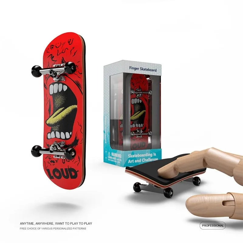 ZY1Pc Red Finger Scooter Mini Two Wheel Finger Toys Finger Board Accessories Skateboard Toy Party Favors Training Skateboards Boards Finger 1008