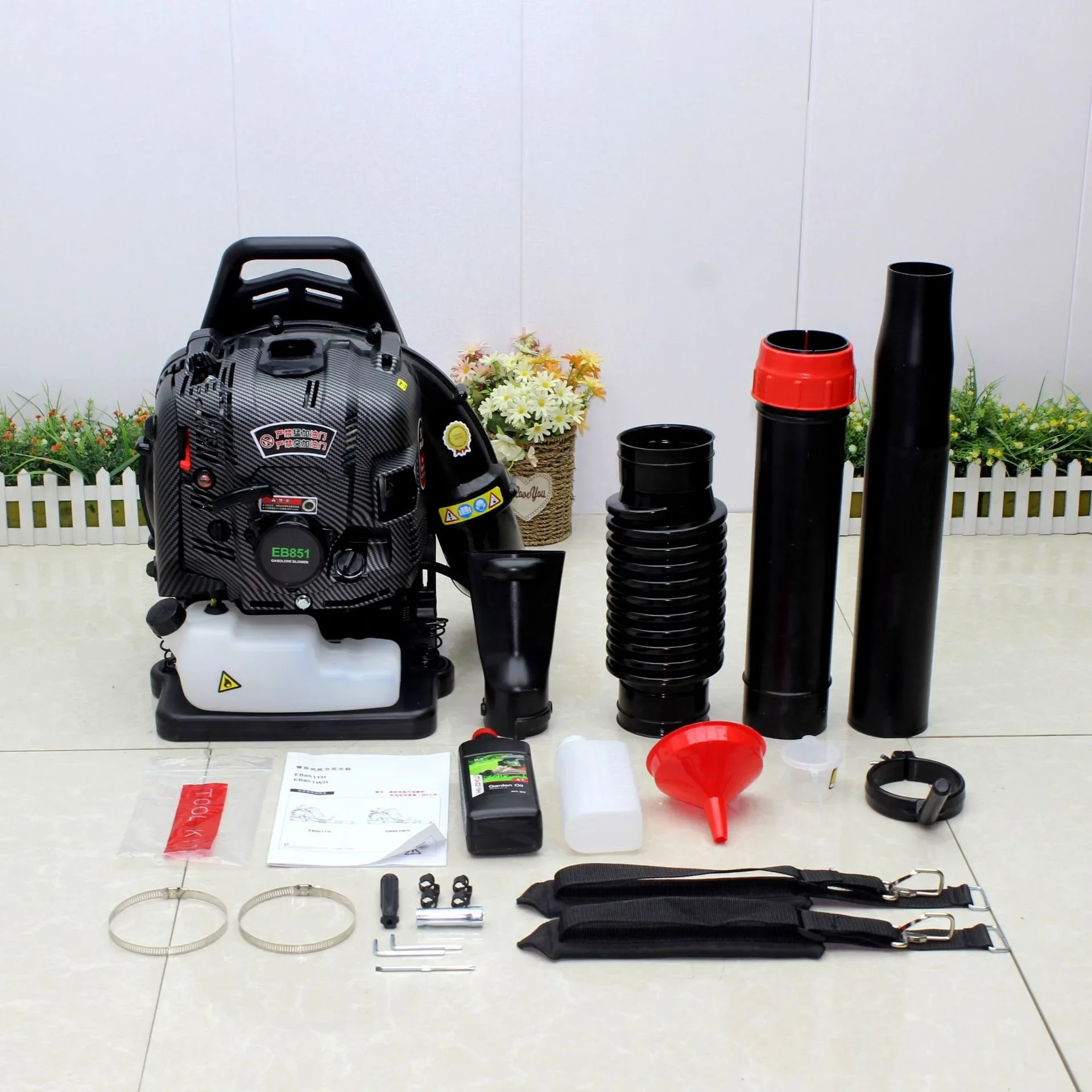 Gasoline Air Blower Leaf Blower EB851 78cc Four-stroke Knapsack Snow Blower High-Power Wind Fire Extinguisher Carbon Fiber 4