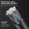 WEST BIKING Bicycle Anti-freeze Steel Cable Lock Portable Safety Anti-Theft Wire Lock Thicken Zinc Alloy Lock Bike Accessories 3