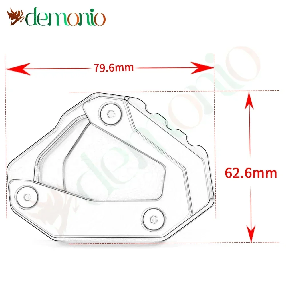 Motorcycle Foot Support Plate Side Stand Extension Pad Accessories